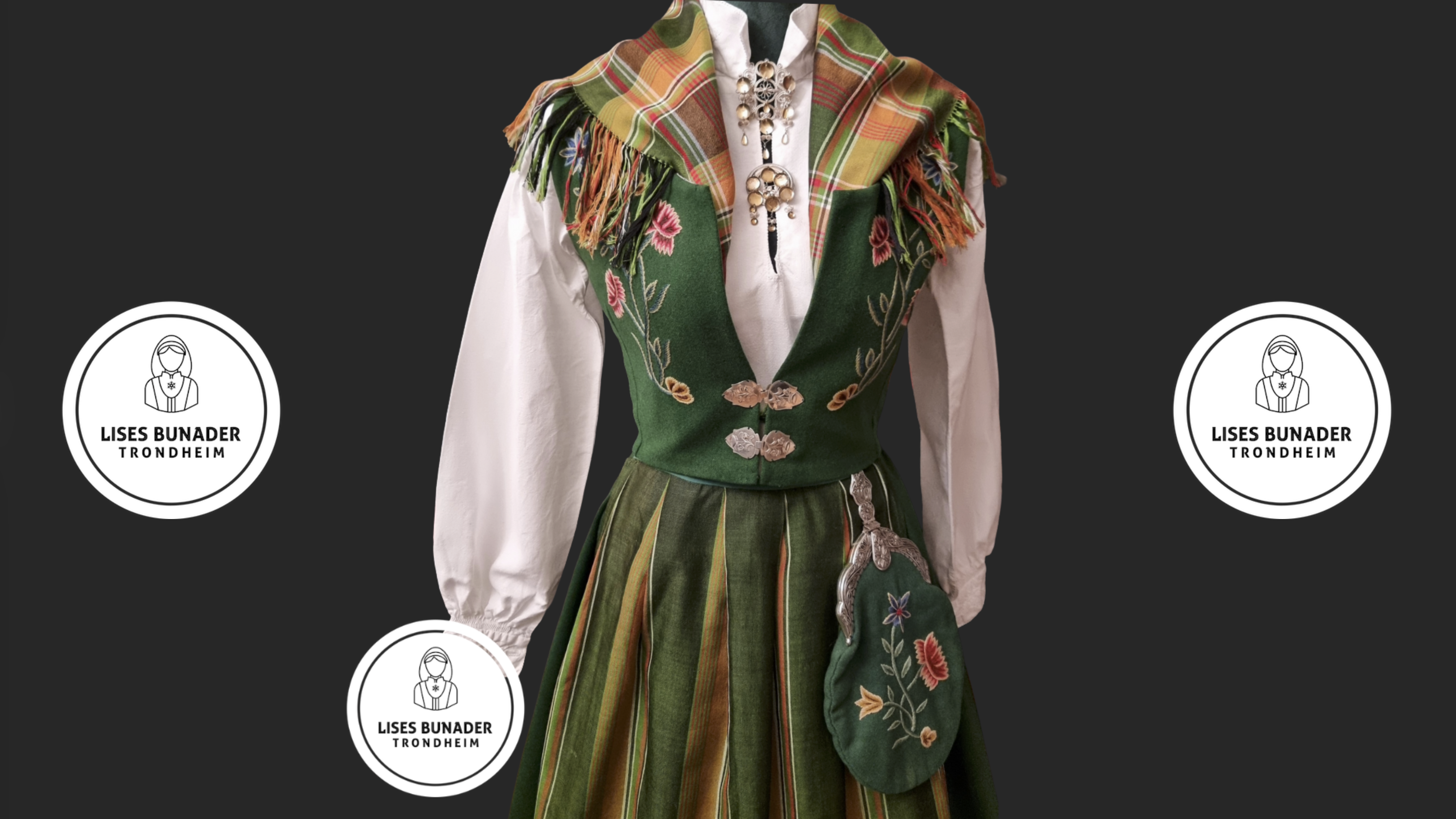 Grønn nordlandsbunad