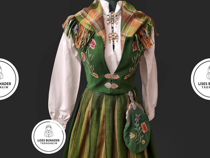 Grønn nordlandsbunad