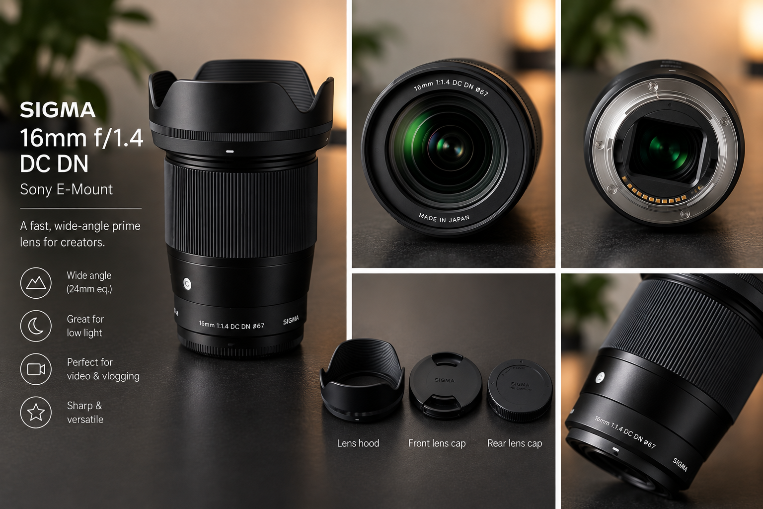 Sigma 16mm f/1.4 dc dn sony e-mount lens – wide angle