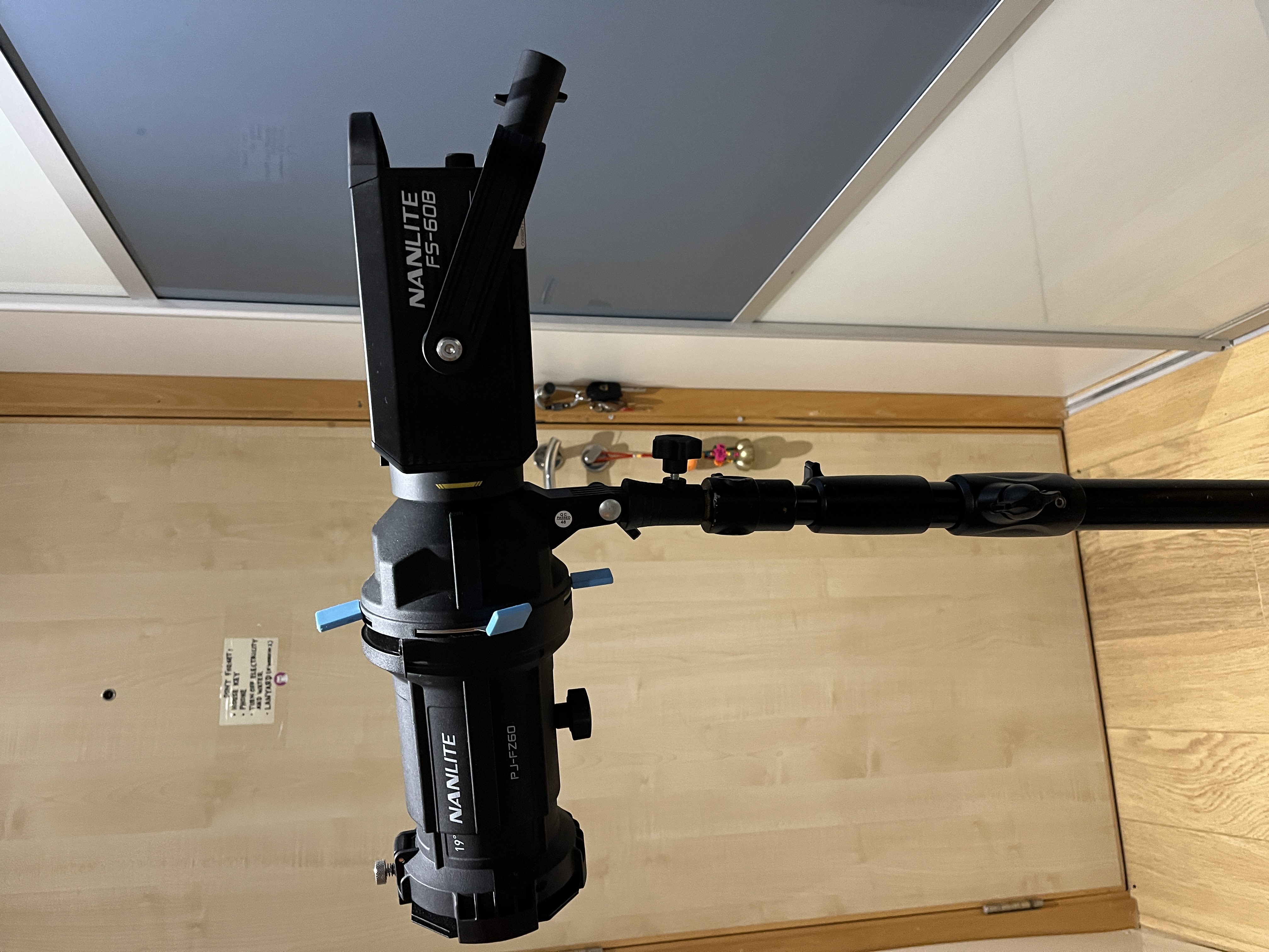 Nanlite fs-60b with spotlight projector and manfrotto stand