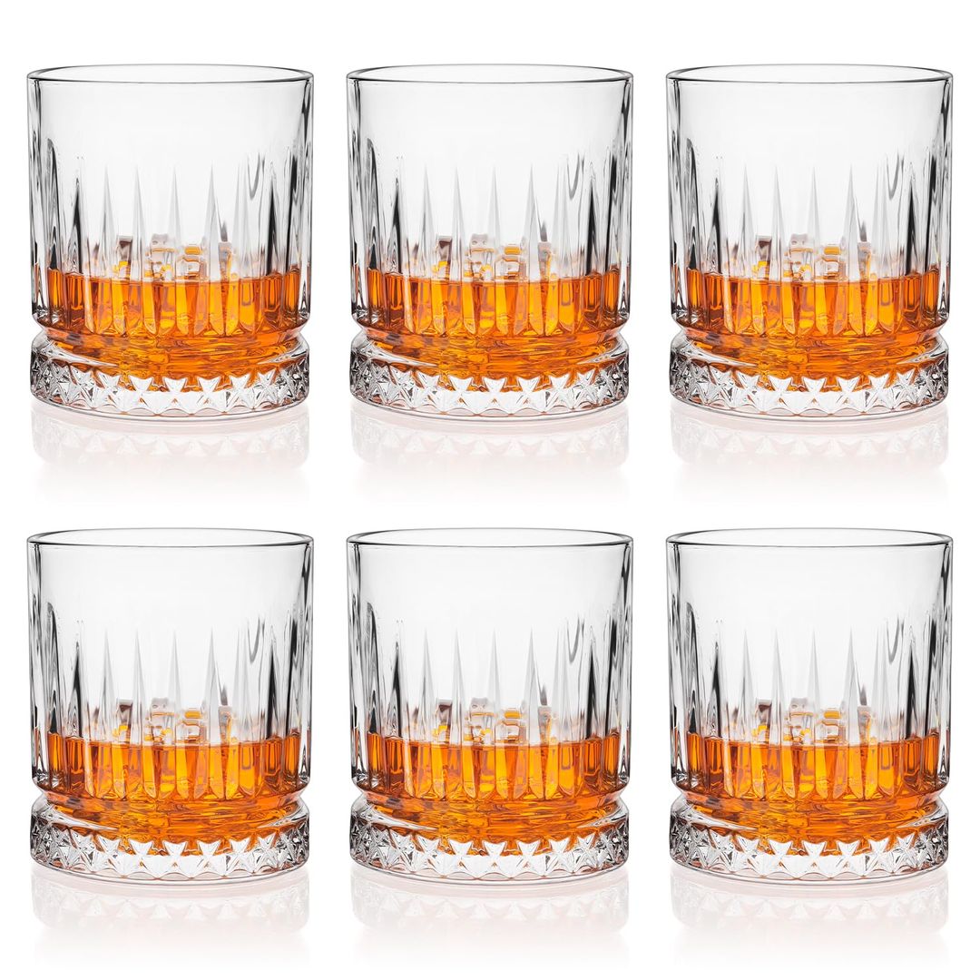 5 whisky glass 330ml old fashioned heavy tumbler – clear