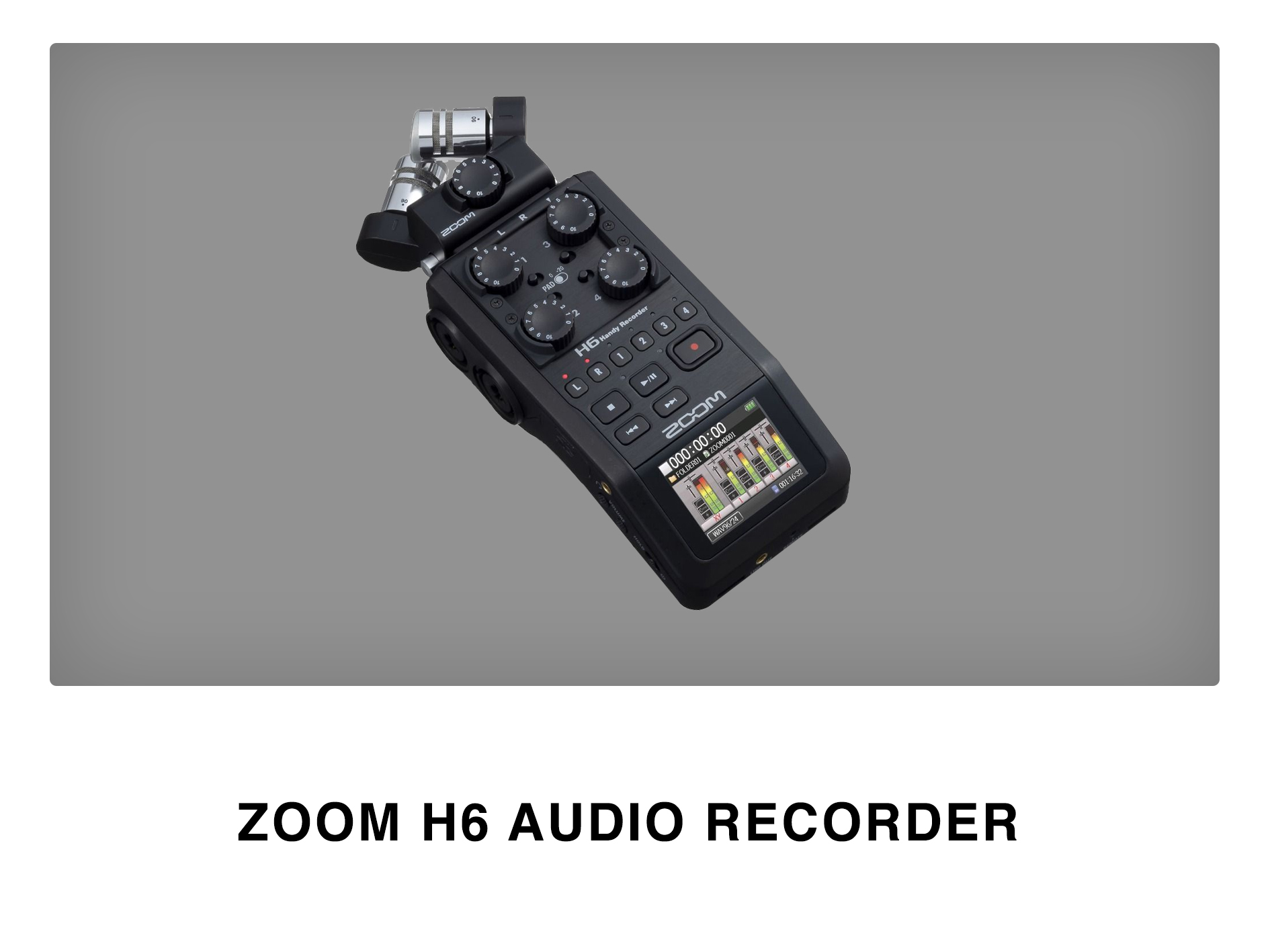 Zoom h6 xlr audio recorder