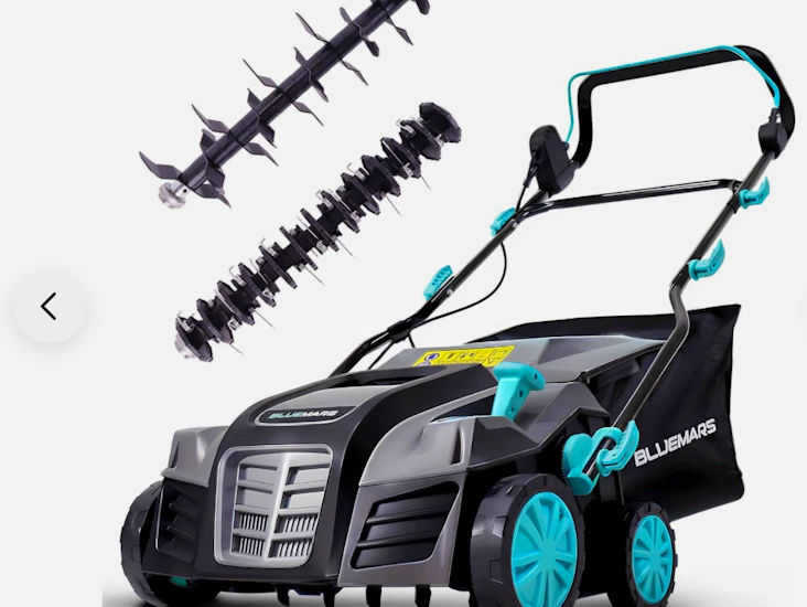 Bluemars 2000w lawn scarifier and aerator 40cm working width electric lawn rake