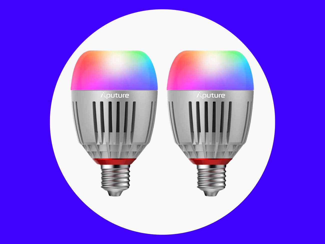2 x aputure b7c rgbww led light bulb