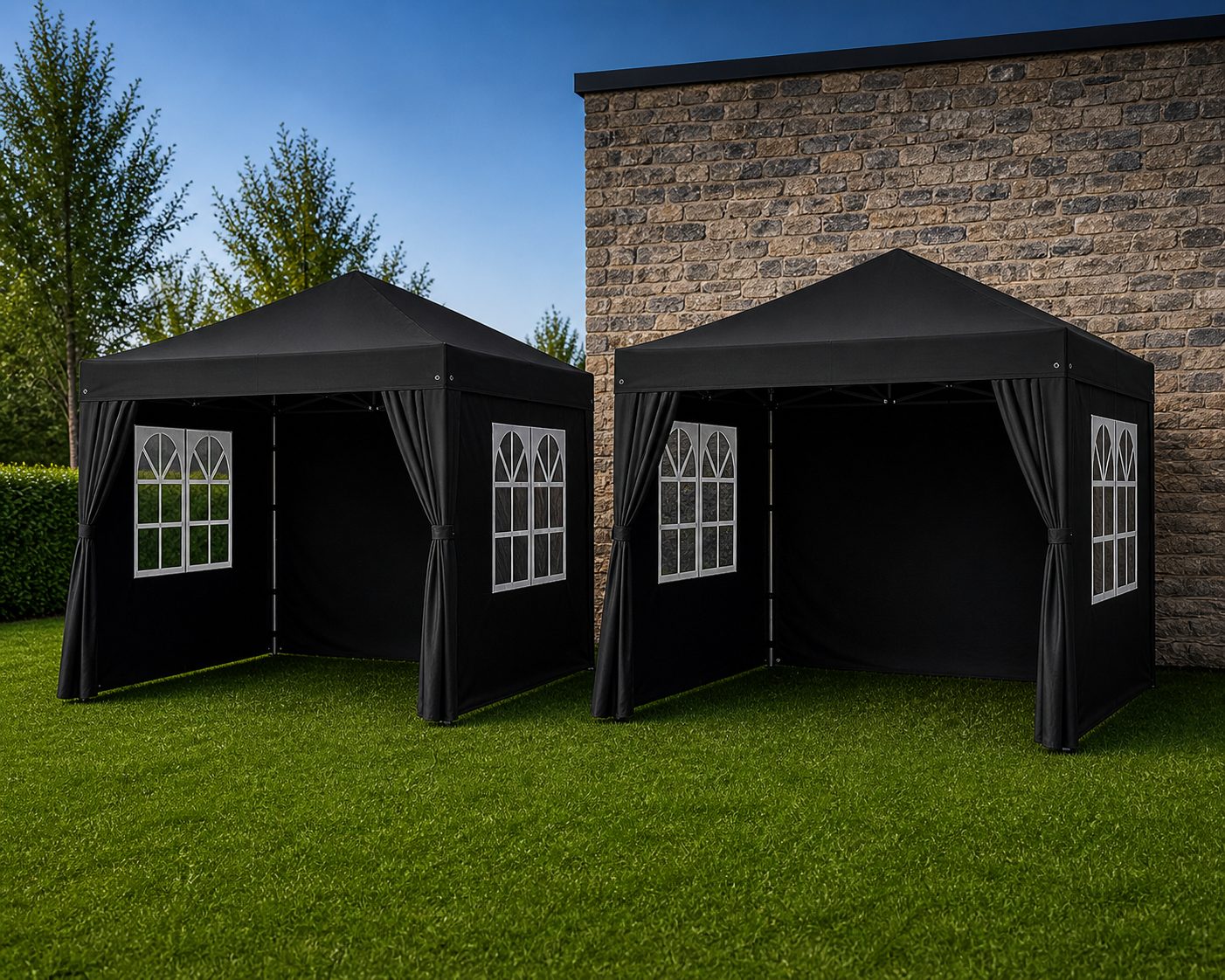 2x tält 2x2 – perfekt för event, marknad & fest