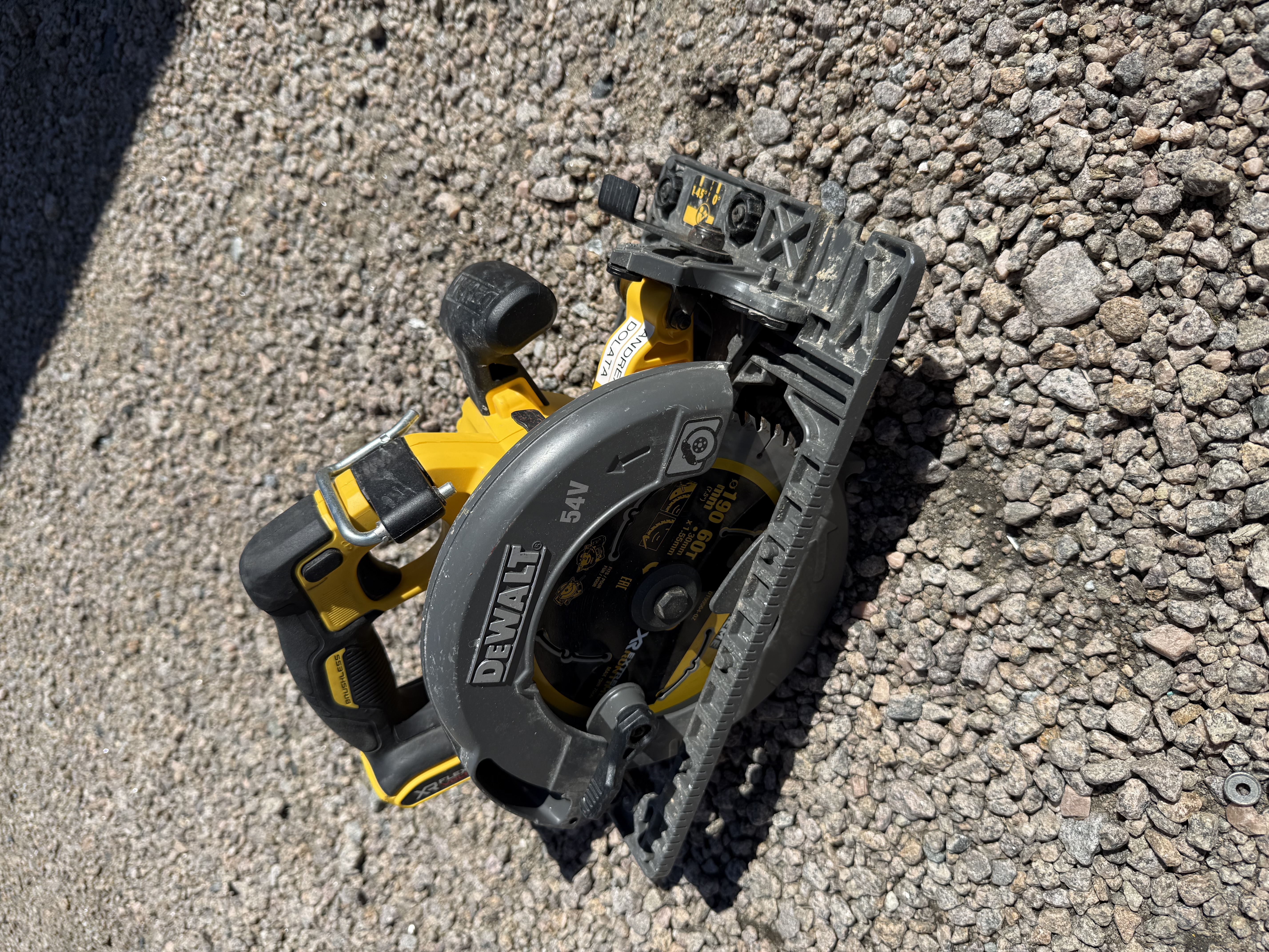 Dewalt 54v  190mm sirkelsag/dykksag med skinne