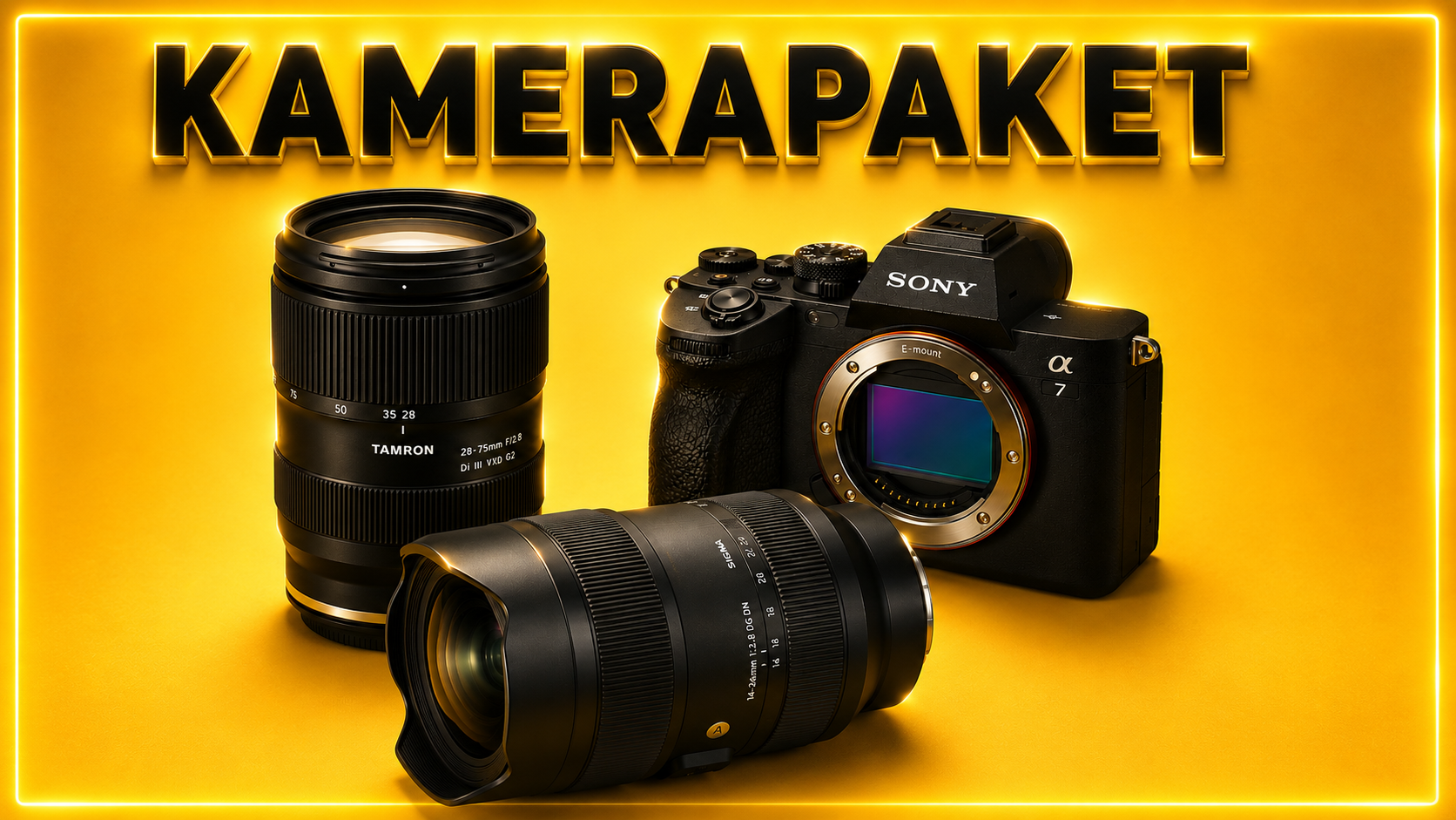 Sony a7iv + tamron 35-150mm f2-2.8 + sigma 14-24mm f2.8 -kamerapaket 