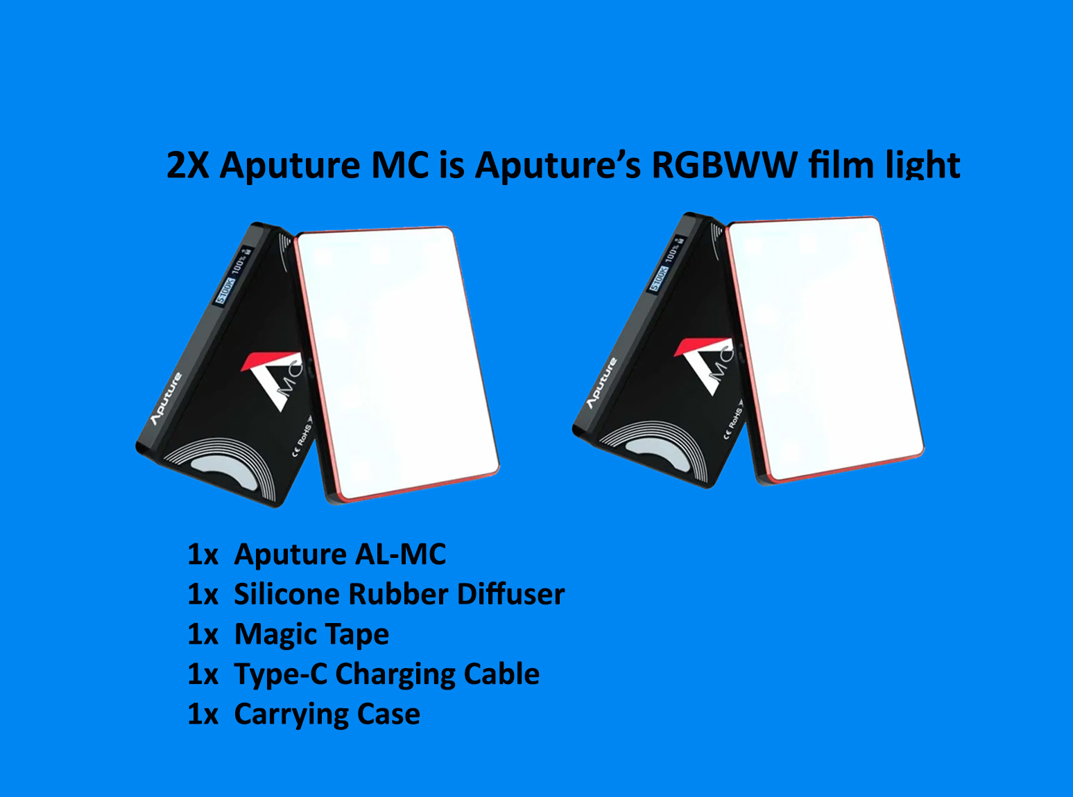 Aputure al-mc rgbww continuous lights 2x