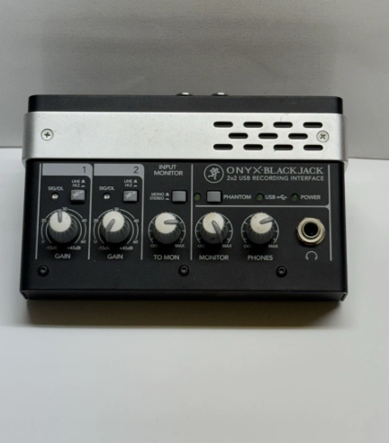 Mackie onyx black jack 2x2 usb studio quality recording interface/mixer