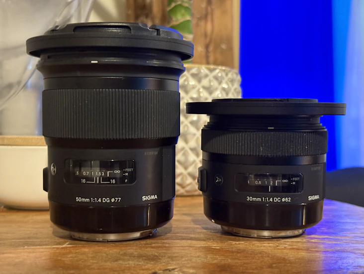 Sigma 30 mm & 50 mm art f/1.4 linser - canon ef