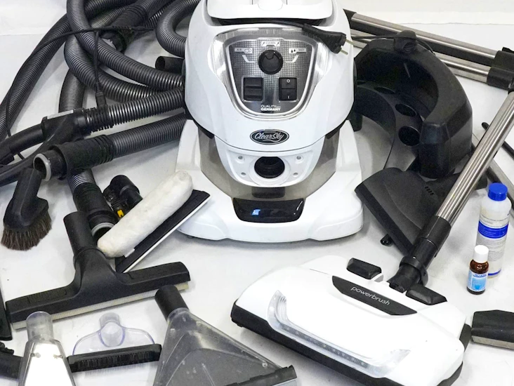 Vatten dammsugare och mattpiska