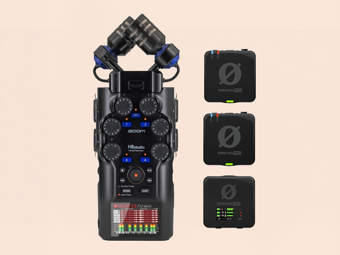 Zoom h6 studio /  rode go pro lav mics