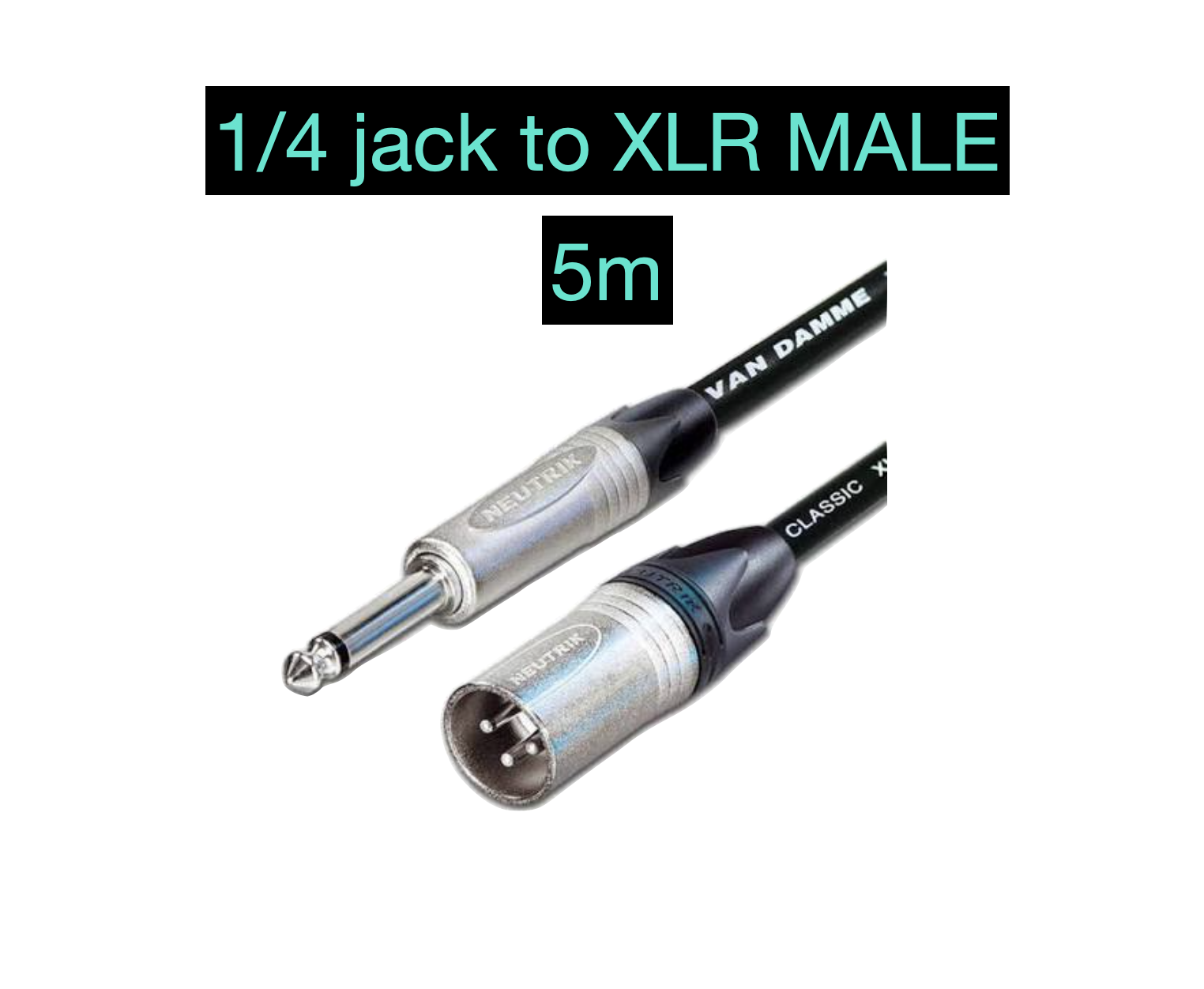 1/4 jack to xlr male 5m