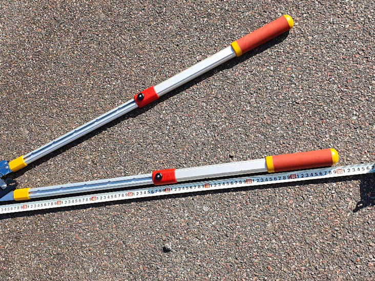 Grensax, manuell, 1 meter lång