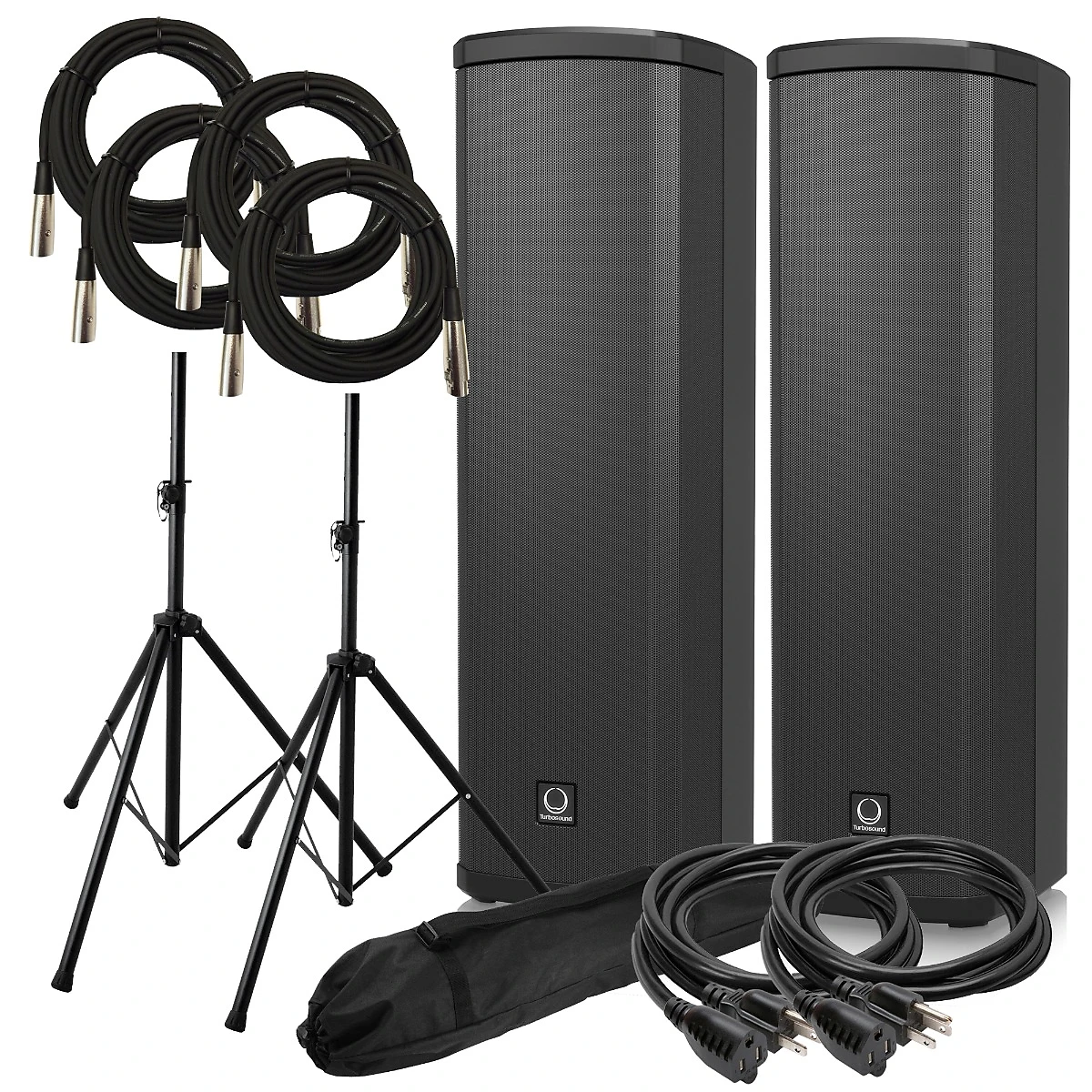 Turbosound inspire ip300 powered column speaker system (bundle)