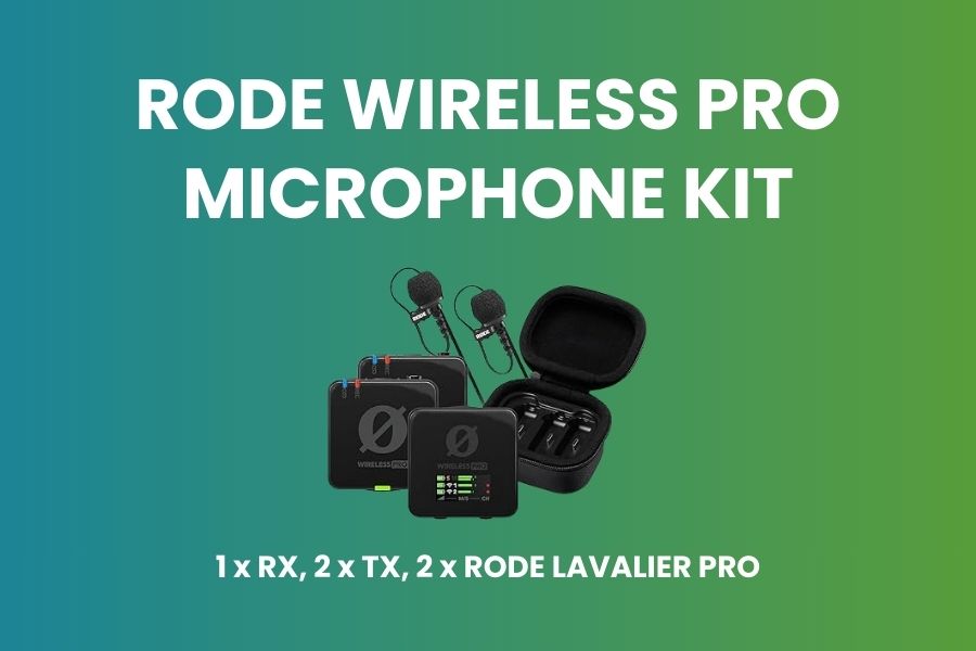 Rode wireless pro microphone kit – 2 x tx, 1 x rx, 2 x rode lavalier pro