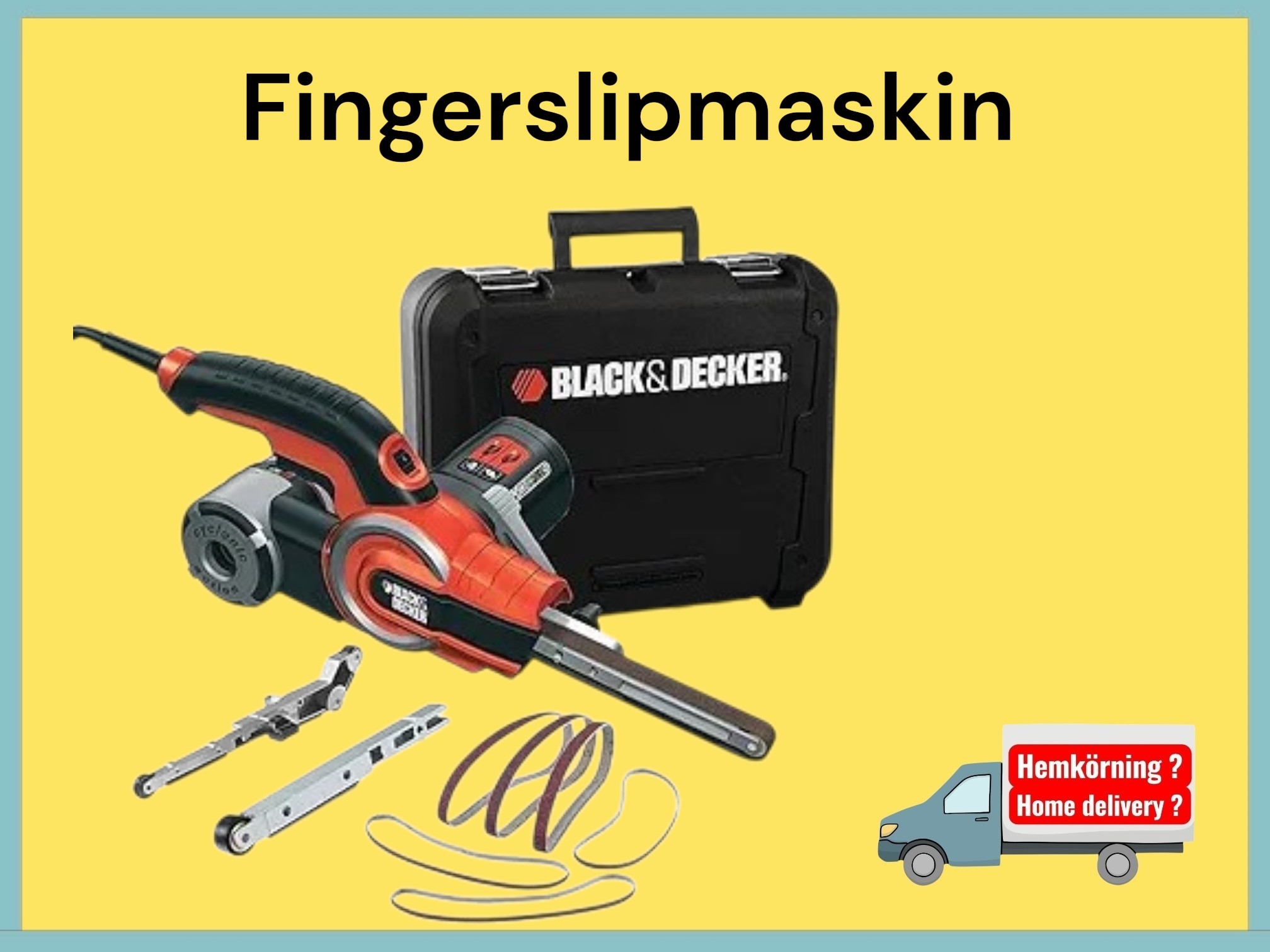 Fingerslipmaskin black & decker inkl 3 olika armar