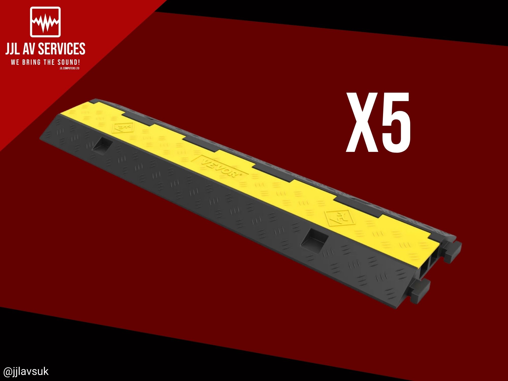 5x 2 channel heavy duty cable ramp 1m