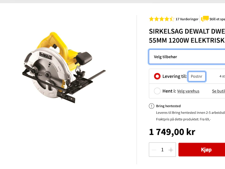 Håndholdt sirkelsag