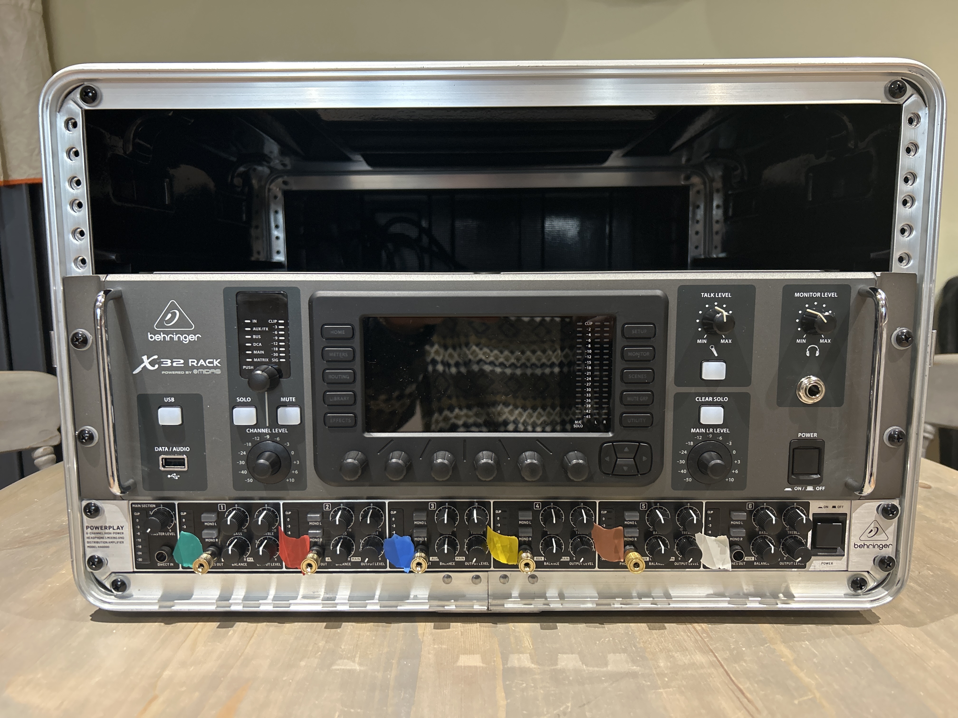 X32 rack with 6 channel headphone preamp