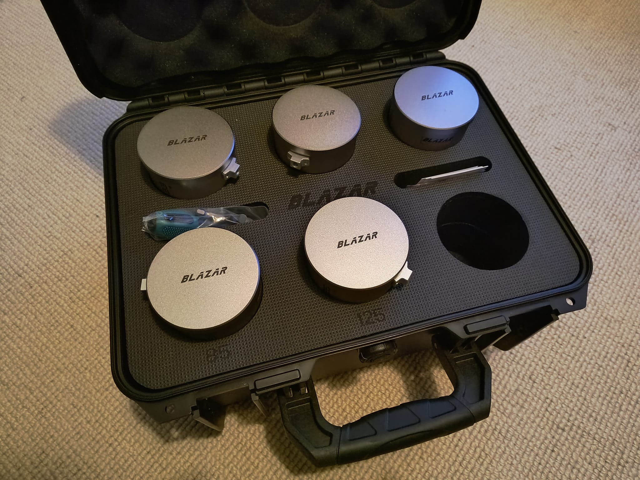 Set of 5 blazer anamorphic lenses in flight case