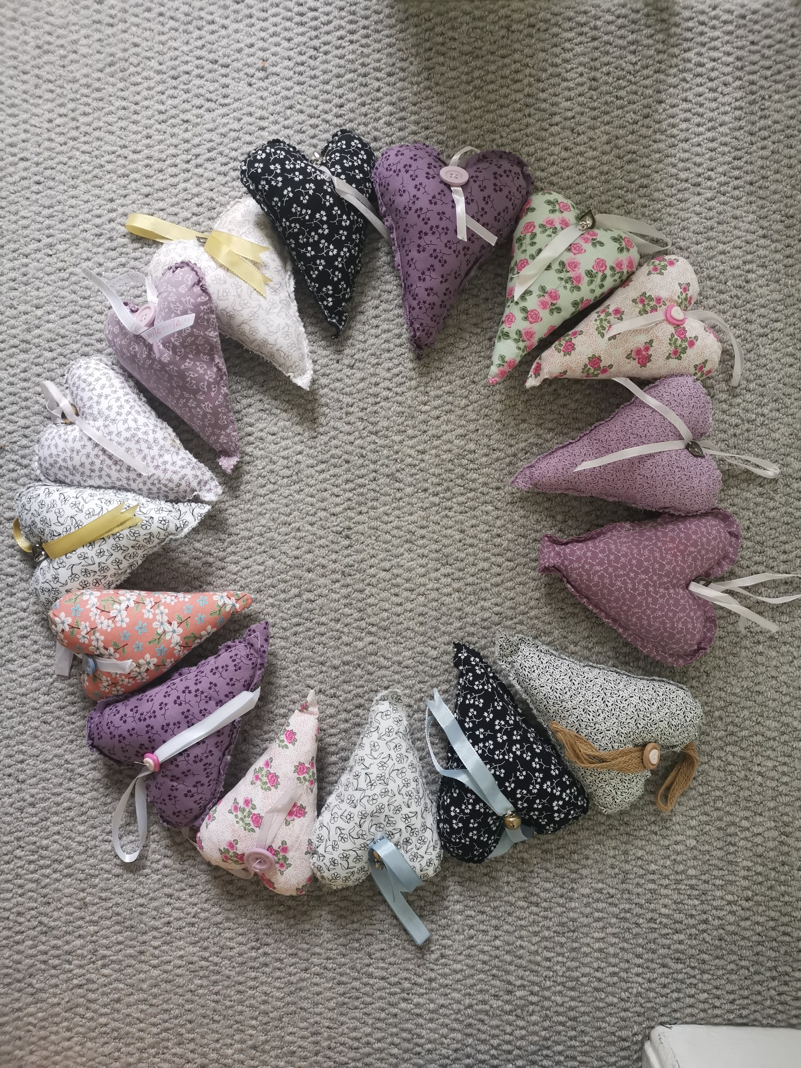 Fabric hearts