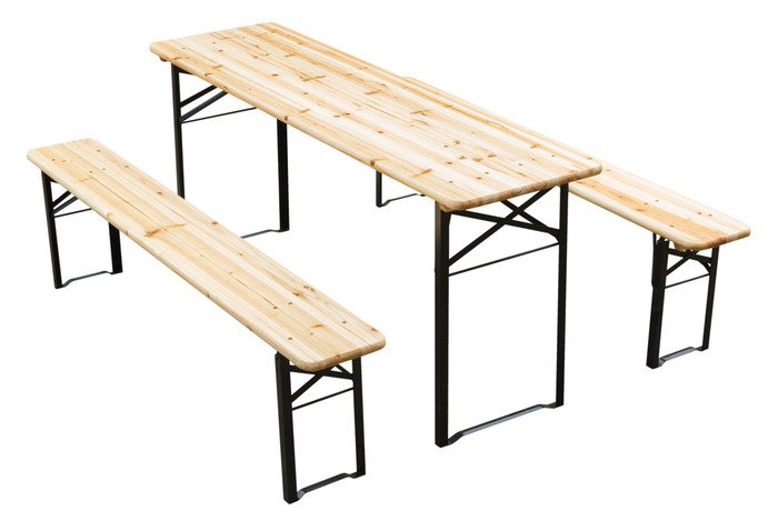 Hopfällbart bord- & bänkset för utomhusbruk