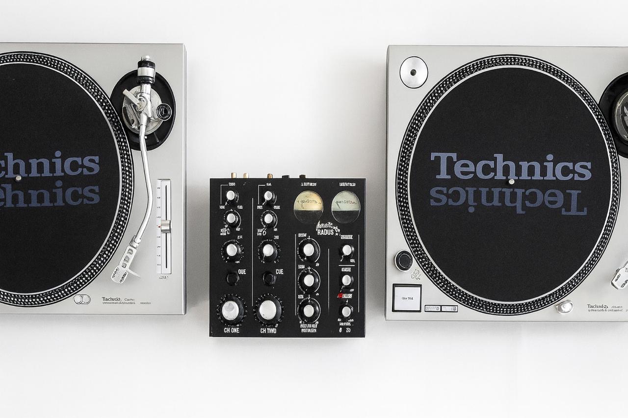 2 x technics & mastersounds radius 2 rotary mixer