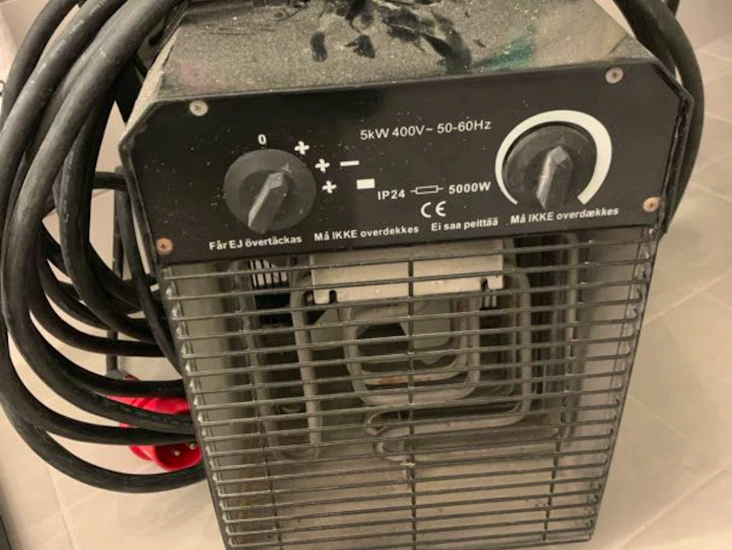 3-fas värmefläkt 5000w