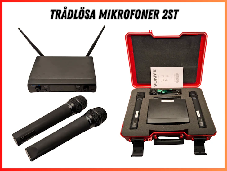 Trådlösa mikrofoner - 2st