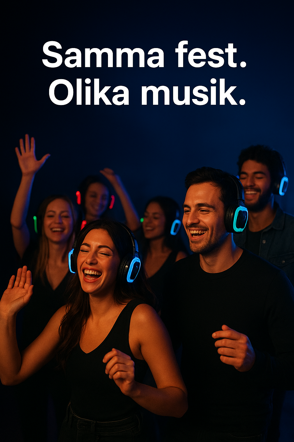 Silent disco för upp till 40 pers 