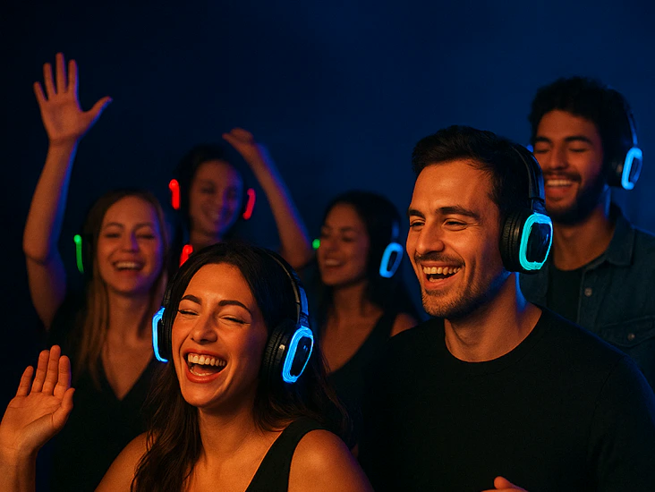 Silent disco för upp till 40 pers