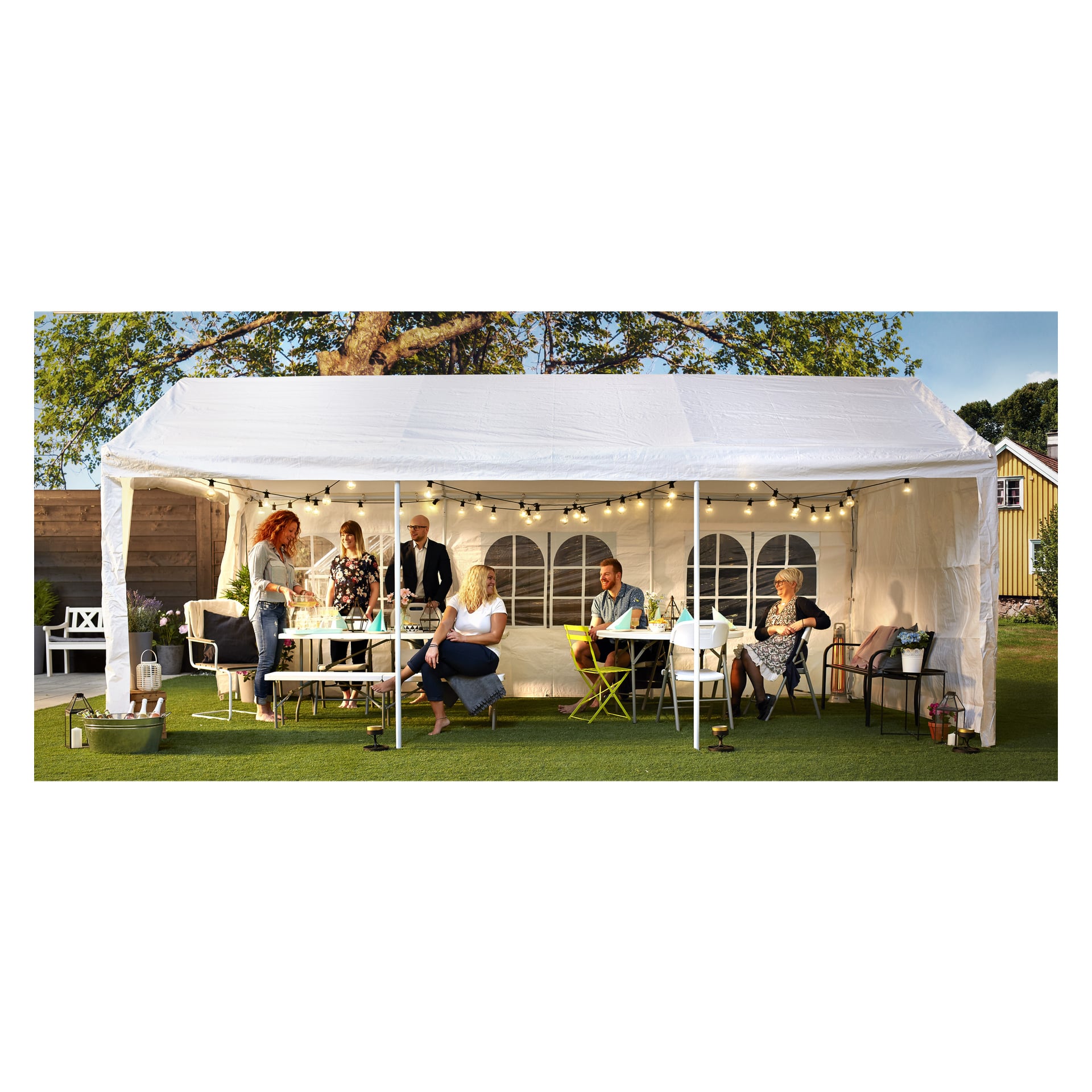 Partytält 6x3m. popup