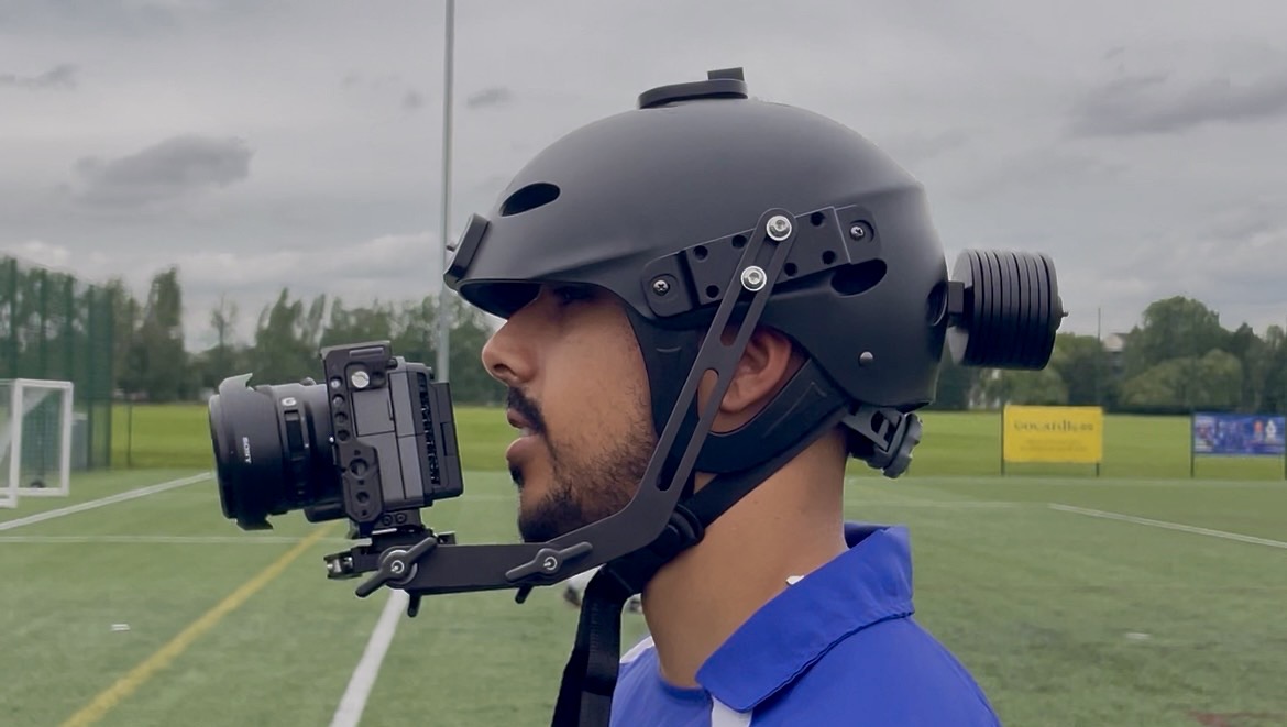 Pov helmet camera rig for dslr/mirrorless camera / smartphone