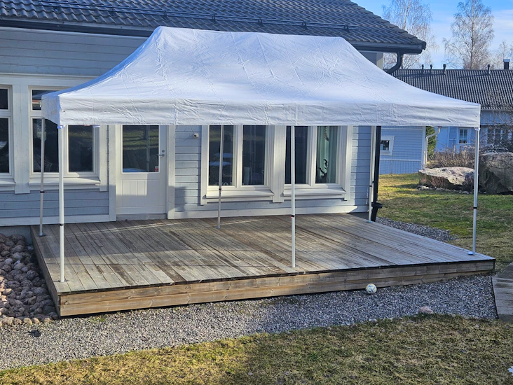 Valkoinen popup juhlateltta 3x6m