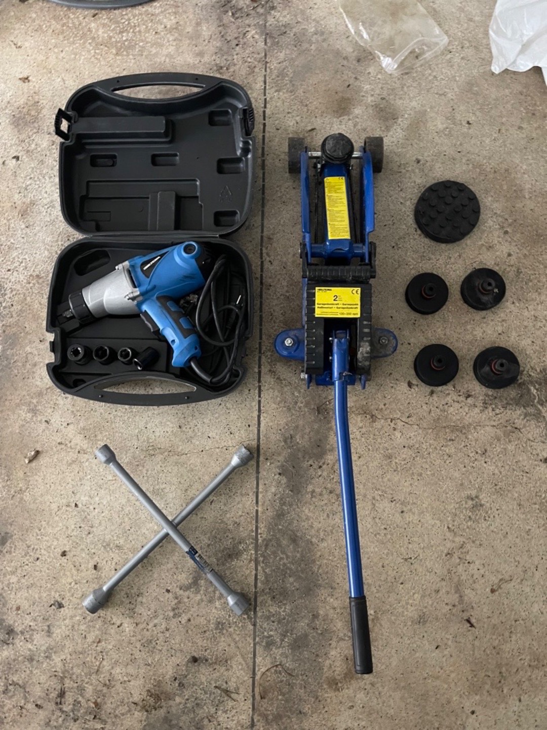 Komplett set för däckbyte