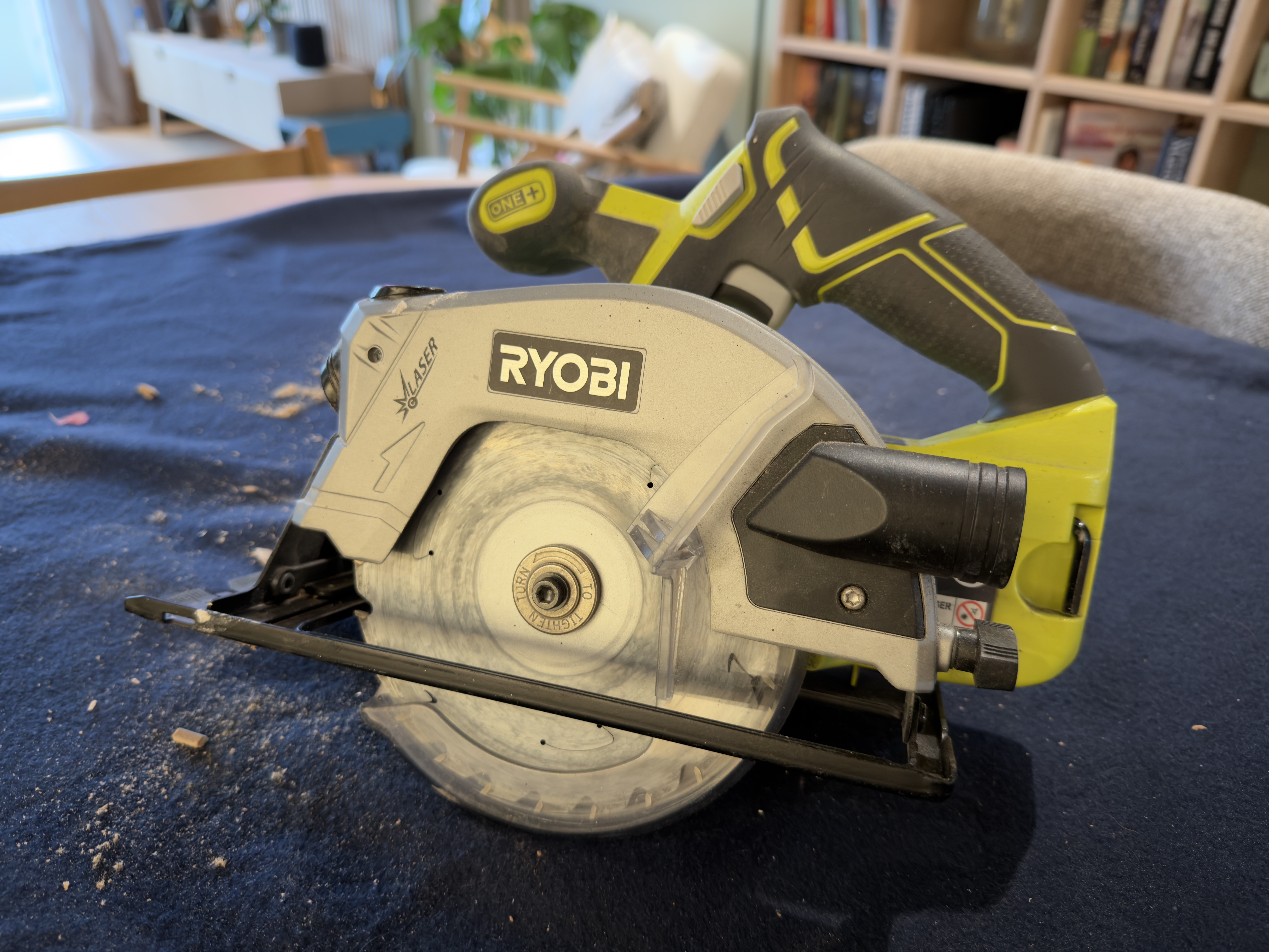 Ryobi 18v sirkelsag 150 mm – uten batteri