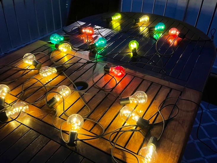 Ljusslinga att ha i partytält eller inomhus