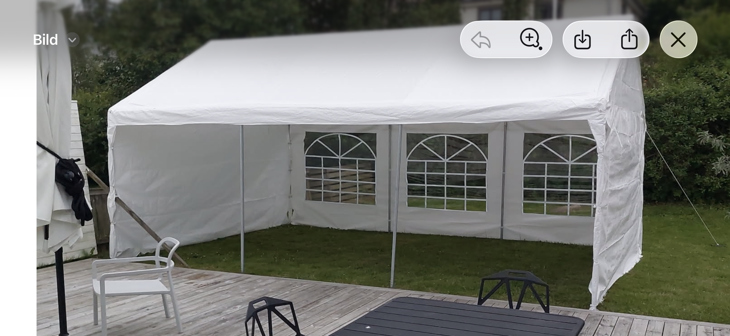Partytält 6x4 meter med väggar