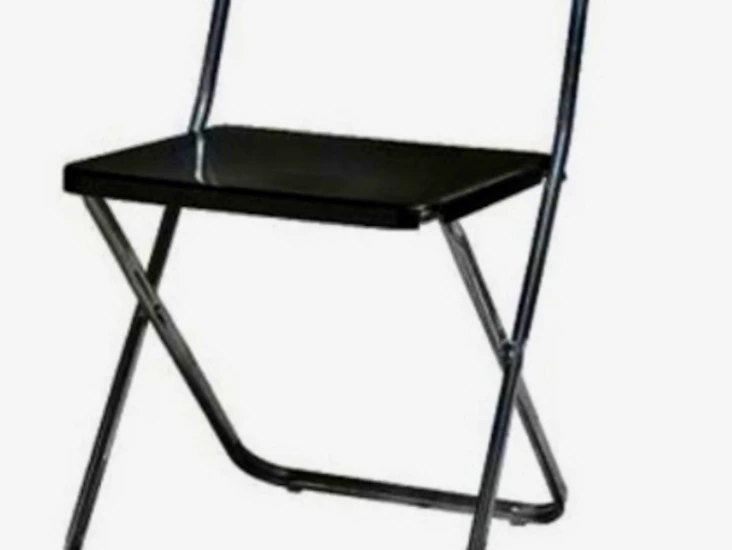 10 st svarta klappstolar