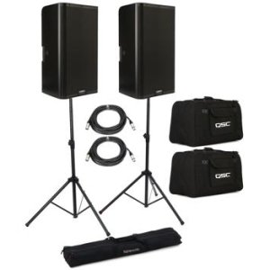 2x 12'' active pa speaker 4000w qsc k12.2 (with stand or floor monitor)