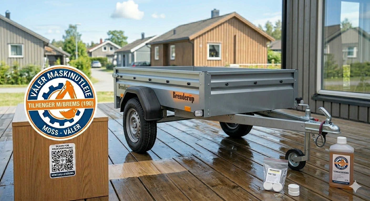 Robust brenderup tilhenger i våler – enkel og lettkjørt (intropris!)