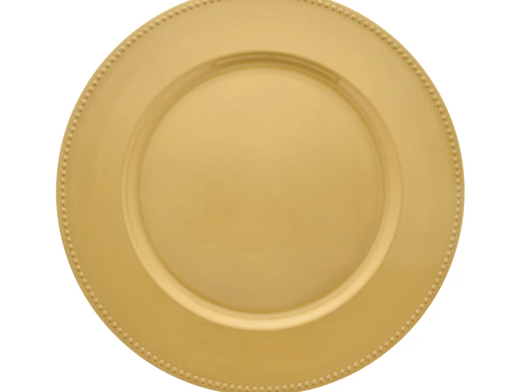 Gold plastic charger plates