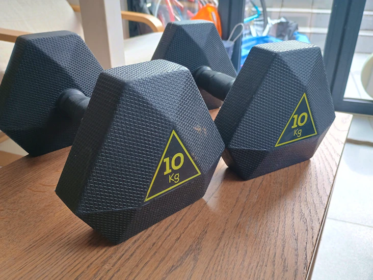 Pair of 10kg dumbbells