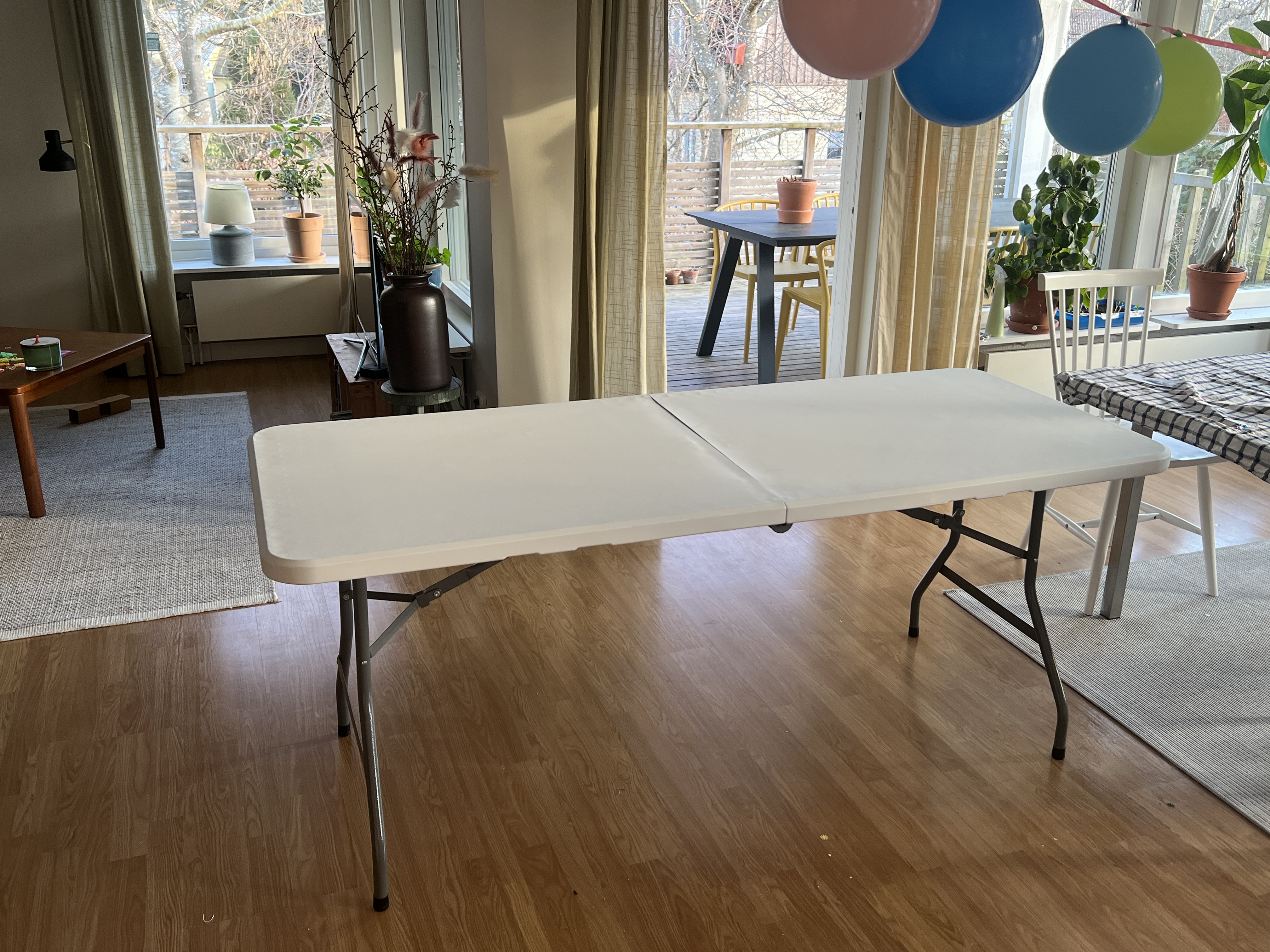 Hopfällbart bord b75xl180