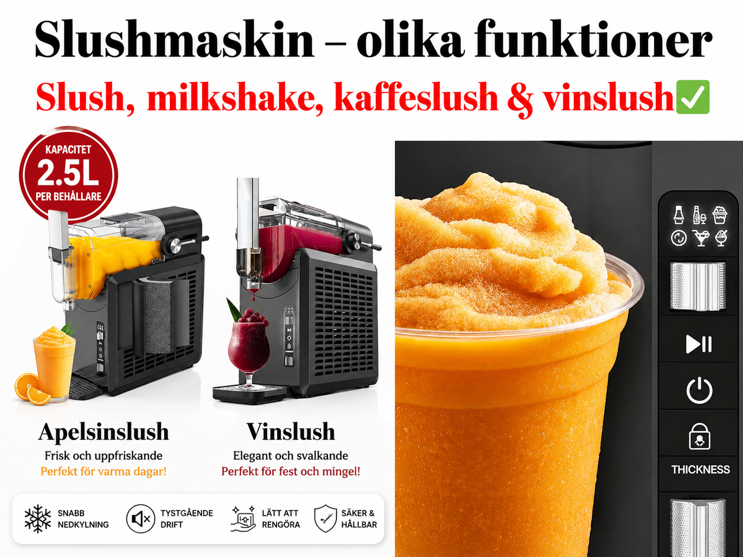1# slushmaskin – perfekt för fester, events och varma dagar!