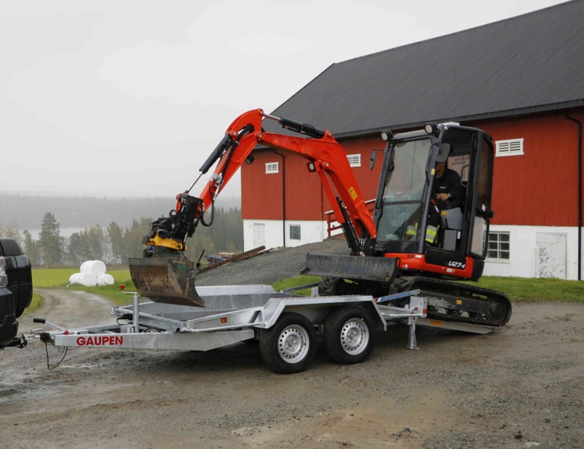 Maskinhenger 3500kg leies ut