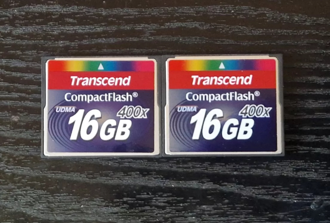 2 x 16gb transcend 400x udma cf compactflash flash memory cards
