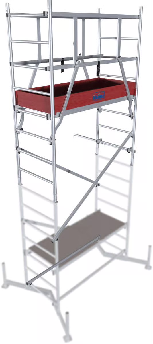 Stillas, enkel montering, med arbeidshøyde 5 meter