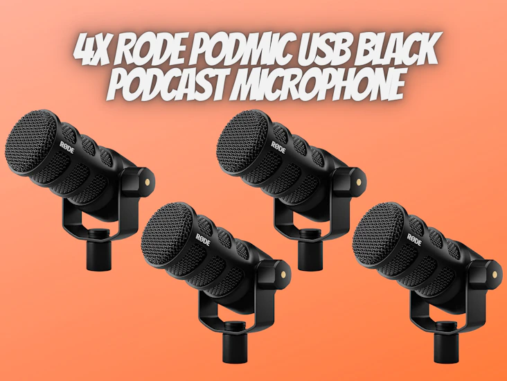 4x røde rode podmic usb dynamic broadcast microphone, streaming, - gb